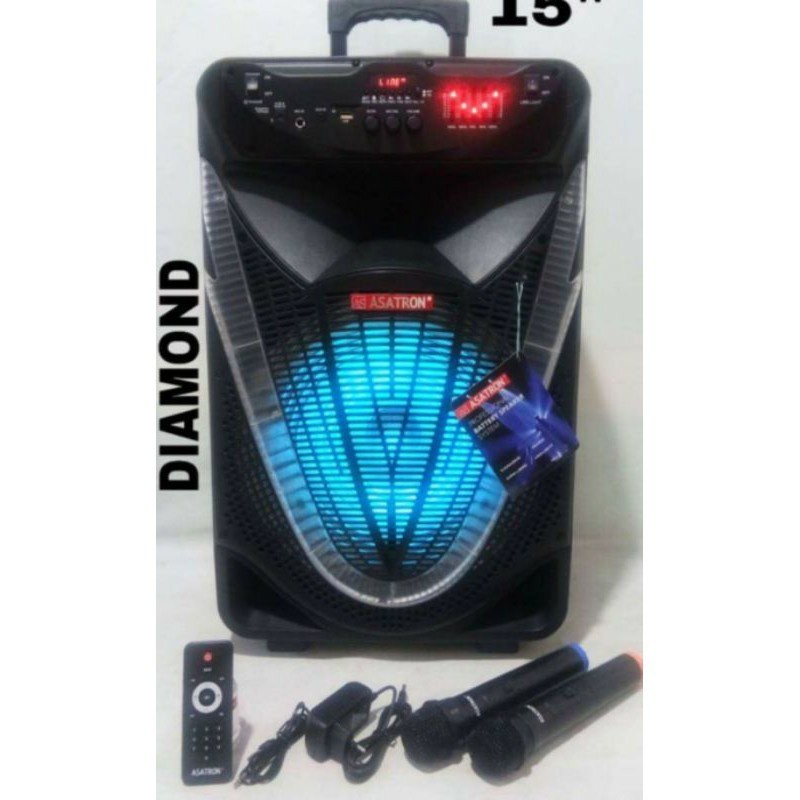 ASATRON Speaker Meeting Bluetooth 15 Inch DIAMOND - Garansi Resmi 1 Tahun