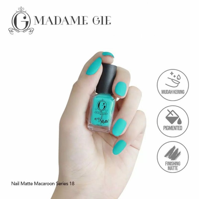 MADAME GIE (Satuan) Nail Matte Macaroon Series - MakeUp Cat Kuku / Kutek