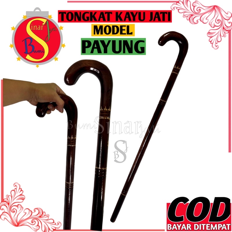 Original Tongkat Jalan - Tongkat Kayu - Tongkat Kayu Jati - Tongkat Mata Kaki 1 - Tongkat Jalan Kayu