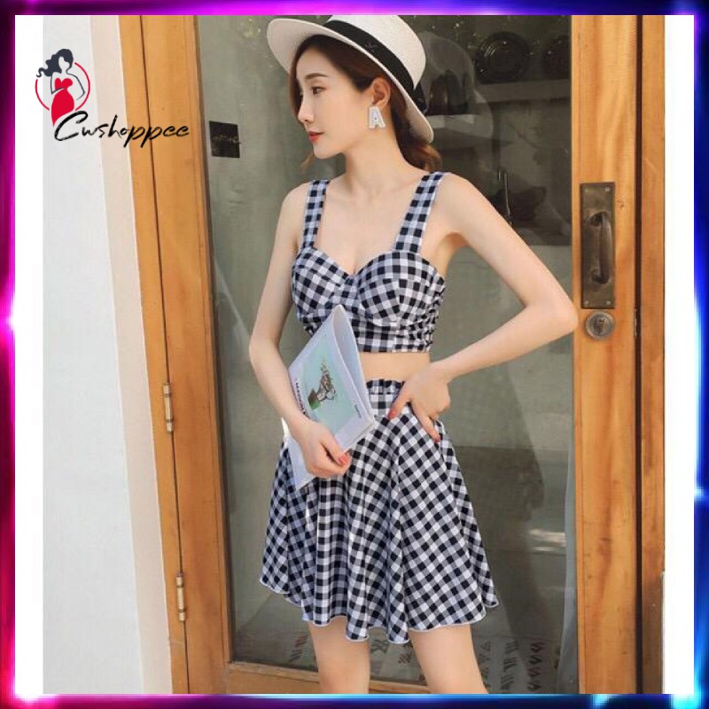 baju renang wanita dewasa bikini murah bikini set 3 pcs swimsuit outer outfit pantai