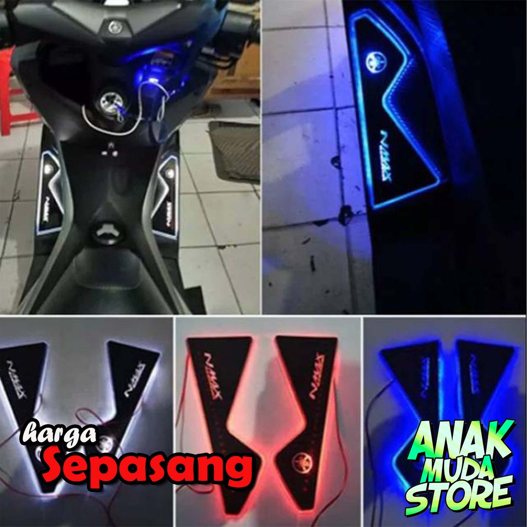 Bordes Led Variasi Nmax Pijakan Kaki Alas Kaki Aksesoris Variasi Cover Karpet Body Motor Yamaha Nmax Shopee Indonesia