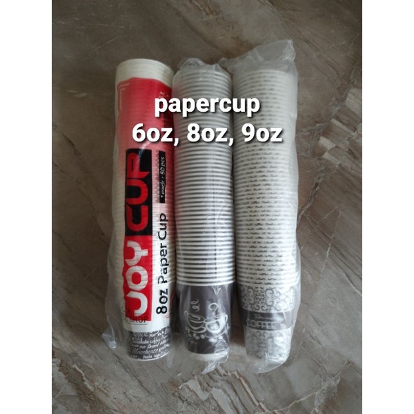 Jual papercup/paper cup/gelas kertas/gelas kopi motif/hitam polos/putih ...