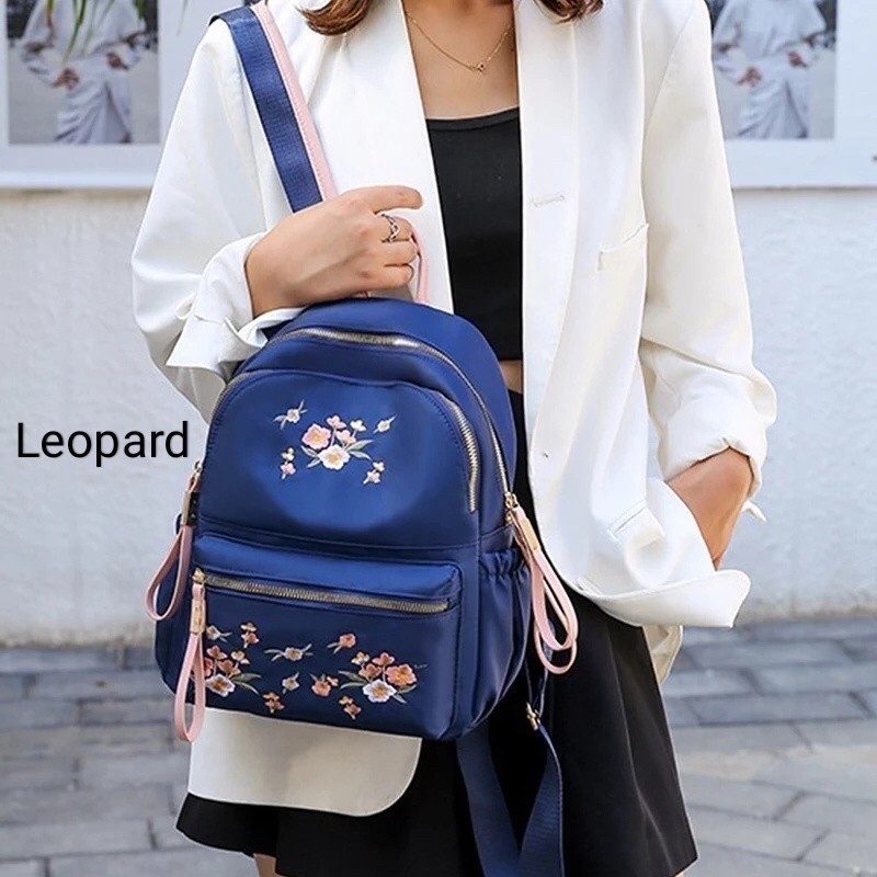 tas ransel wanita bordir bunga backpack wanita flowery tas bordir tas kulit tas batam stylish bag