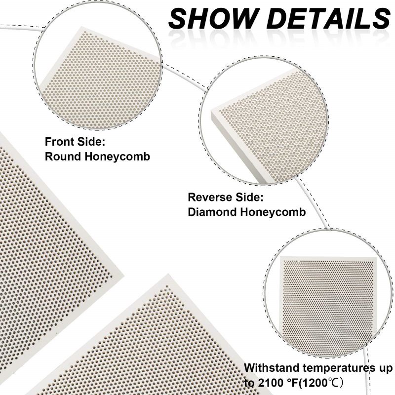 Ceramic Burner 14x10cm Keramik Infrared Keramik Burner Kebab Honeycomb Ceramic Soldering Board