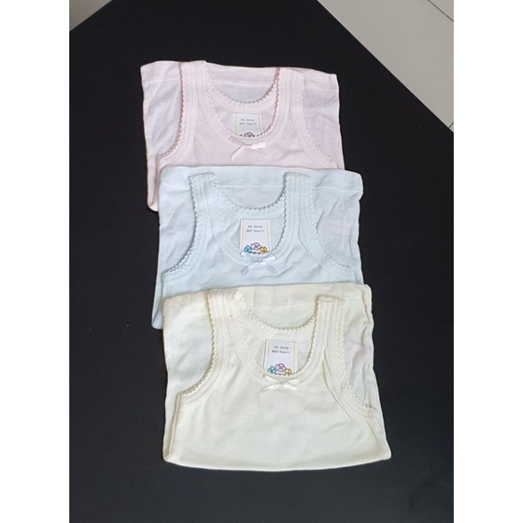 kaos dalam baby girl warna pita Nova new born-3 bln.