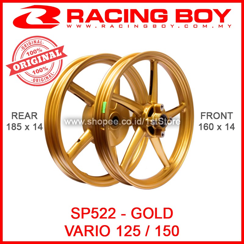 ORIGINAL RCB VELG SP522 GOLD VARIO 125 150 NEW OLD CLICK SP 522 LEBAR 160 185 ORI SPORT RIM PALANG 5