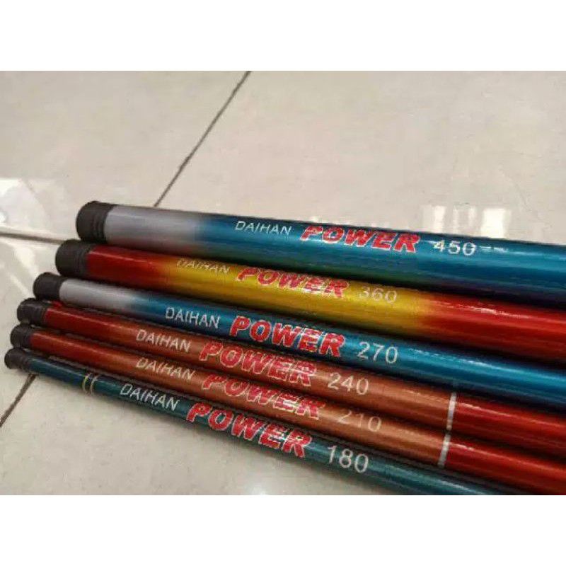 JORAN TEGEK FIBER MURAH RUAS PENDEK DAIHAN POWER 180-450 CM RUAS 40 CM