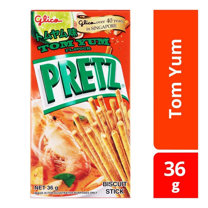 

#HANDCARRY Glico Pretz Biscuit Sticks Tom Yum 36g - UFOHCR3162