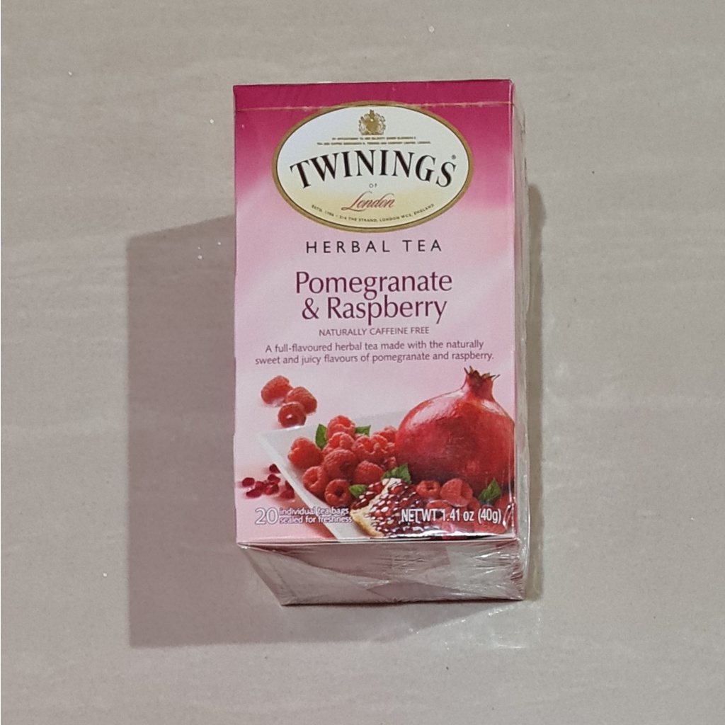 Teh Twinings Herbal Tea Pomegranate &amp; Raspberry 20 x 2 Gram