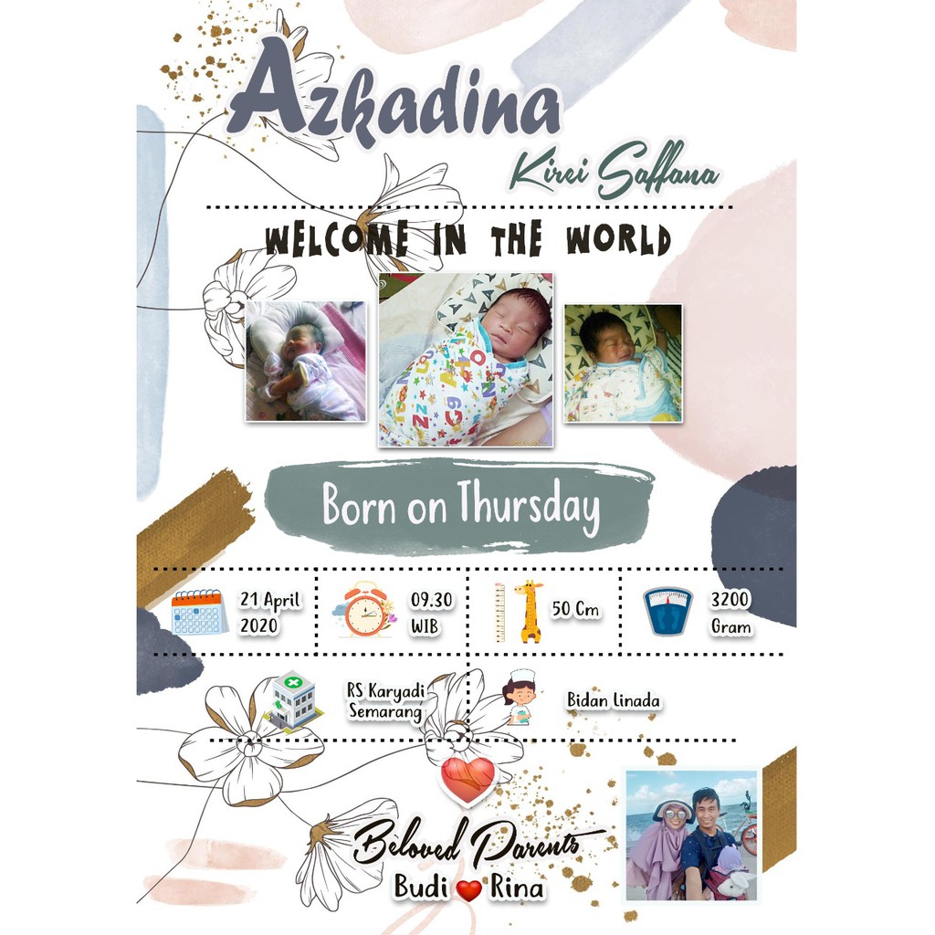 Desain Biodata Bayi - Bio Baby (SOFTFILE)-BD6