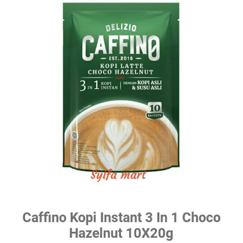 

caffino kopi instant 3 in 1 choco hazelnut 10X20g