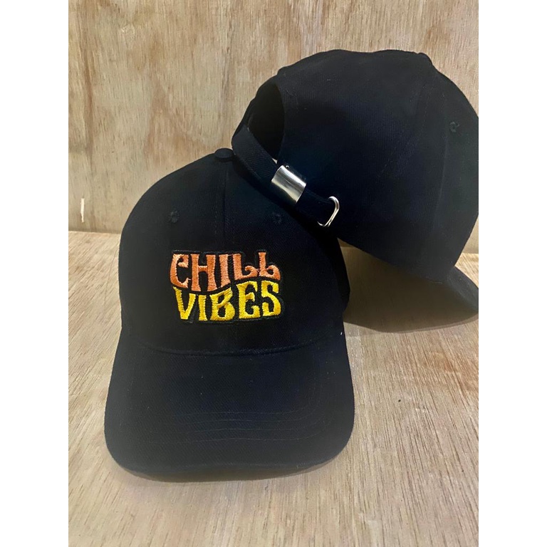 topi baseball distri import bordir chill vibes pria dan wanita
