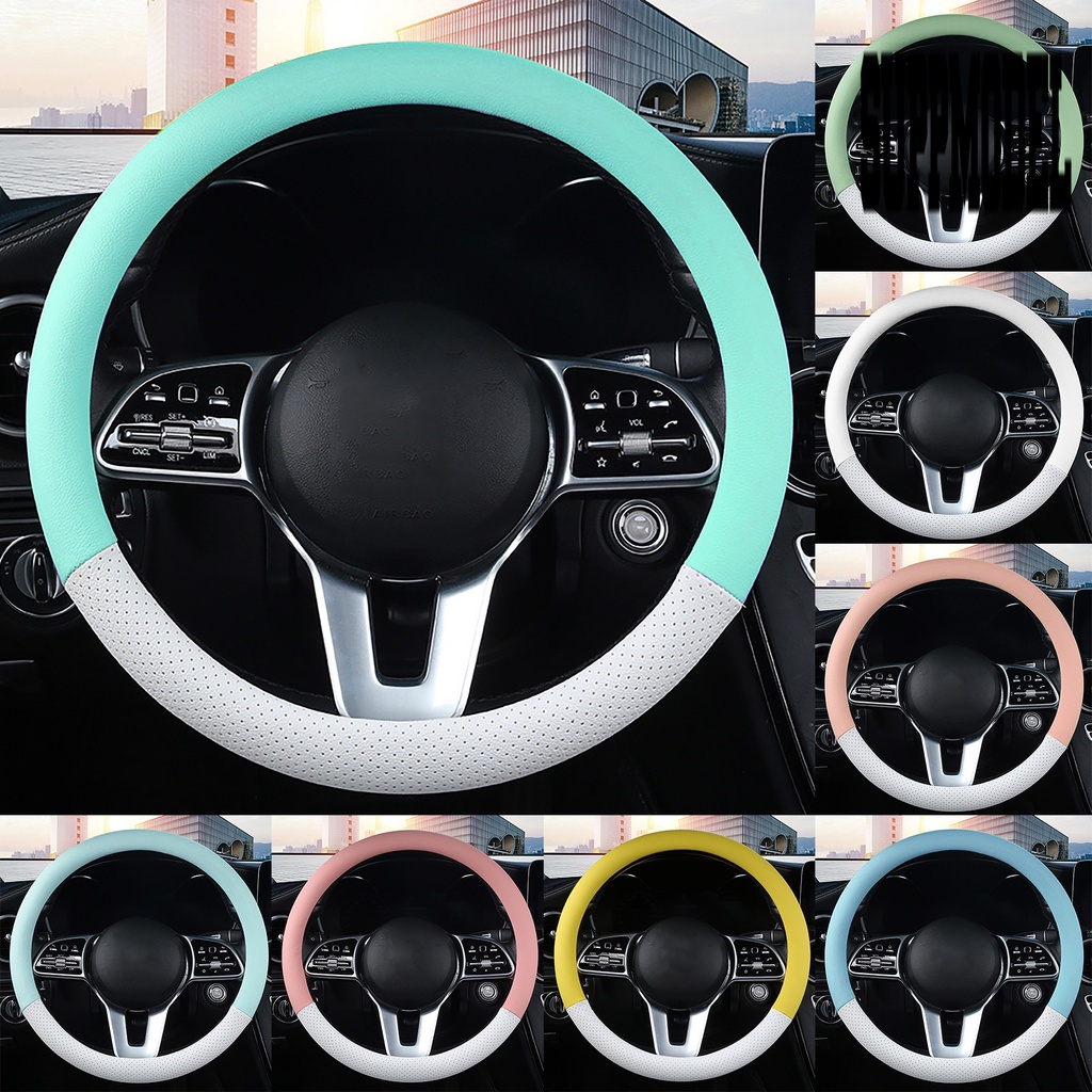 Cover Stir Mobil Universal Bahan Kulit Micro Fiber Breathable Anti Keringat Warna Campur