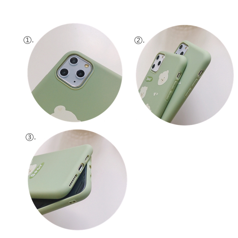 Beruang kartun lucu Hijau soft Case Xiaomi Redmi NOTE9 NOTE9pro NOTE8 NOTE8 Pro NOTE7 NOTE7 Pro NOTE6Pro NOTE6  NOTE5A NOTE5 NOTE5Pro Note4X Redmi Note4 Redmi 8 Redmi 8A Redmi 7A Redmi 6Pro/A2 Lite Redmi 6A Redmi 6 Redmi 5A Redmi 5plus Redmi 5-8