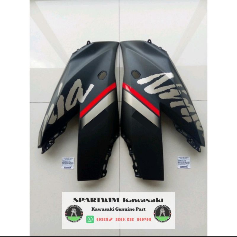 Fairing fering atas set hitam list merah 2019 Ninja RR MONO 250 SL original kawasaki