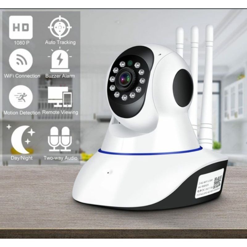 IP Cam Yoosee 3 Antena Camera Cctv 8.0MP WiFi Wireless HD 1080P Monitor Baby