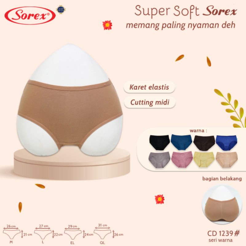 Grosir Ecer Celana dalam wanita sorex Supersoft 1239 Asli dan Murah Bahan Lembut