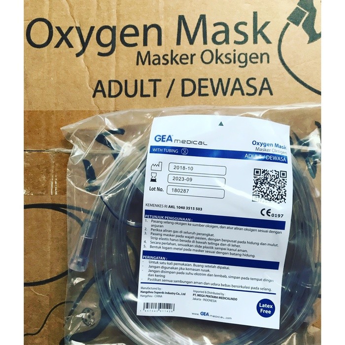 Cod Masker Oksigen Set Dewasa Anak Mask Oksigen Adult GEA