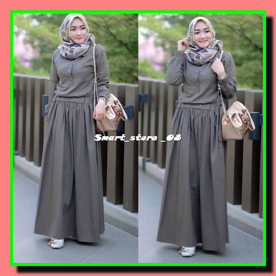 TERMURAH Gamis Syari Toyobo FODU Gamis katun Toyobo Gamis hijab uzma Gamis terlaris