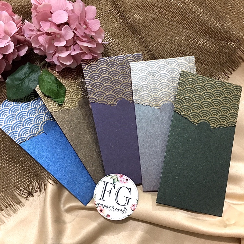 

Amplop Uang Angpau Seigaiha Premium 5pcs, 8.5x17cm by fgpaper