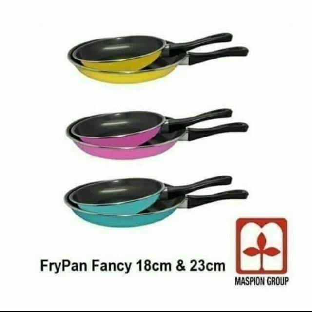 Fancy Frypan Wajan Teflon Anti Lengket 2 Set 23cm&18cm Warna