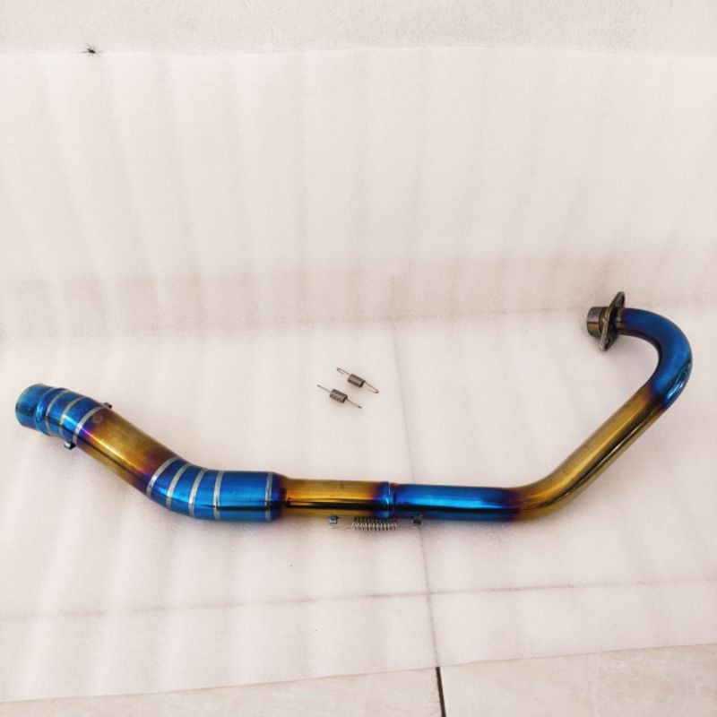 Pipa leher knalpot bluemoon Satria Fu