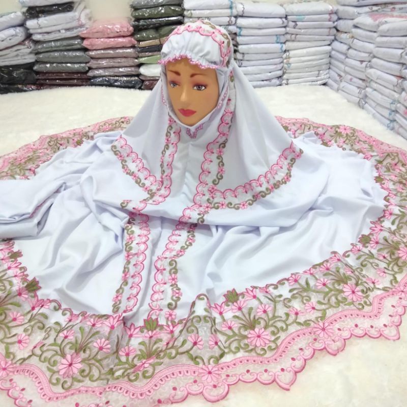 Mukena Stelan/Potongan(Atas,Bawah) Dewasa Mukena Bordil Mukena Murah