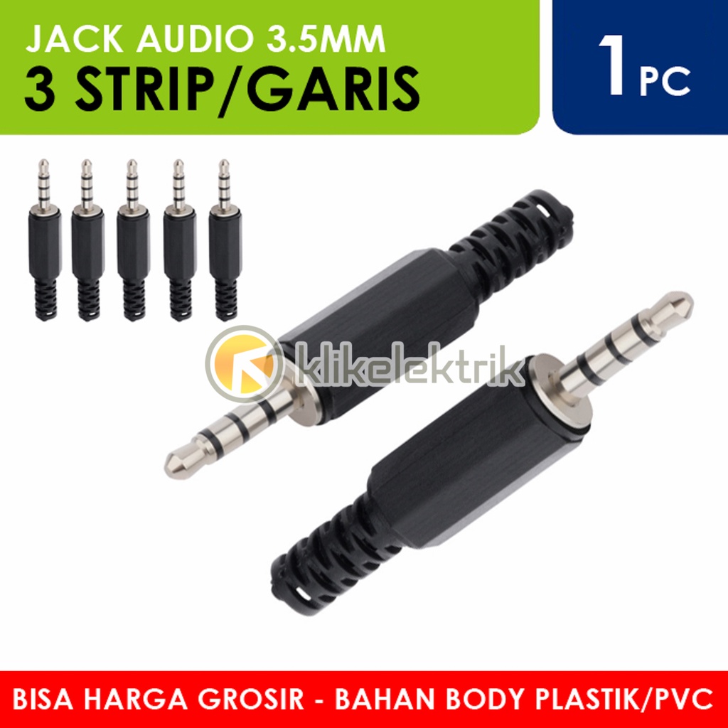 JACK MINI MONO / STEREO / EARPHONE 3.5MM PLUG MALE 1 STRIP 2 STRIP 3 STRIP / GARIS
