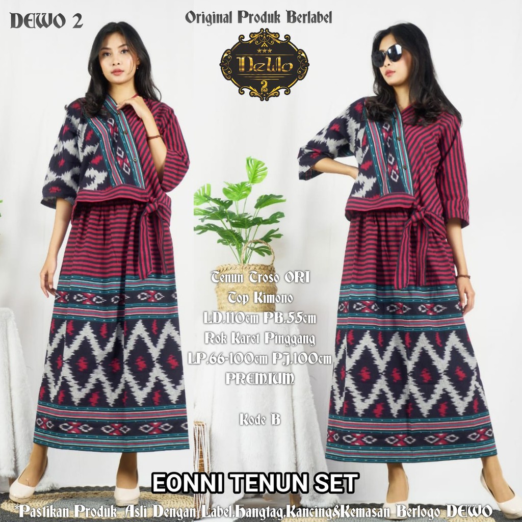 Jual Setelan Batik Seragam Kerja Terbaru Eoni Tenun Set/Batik Cantik