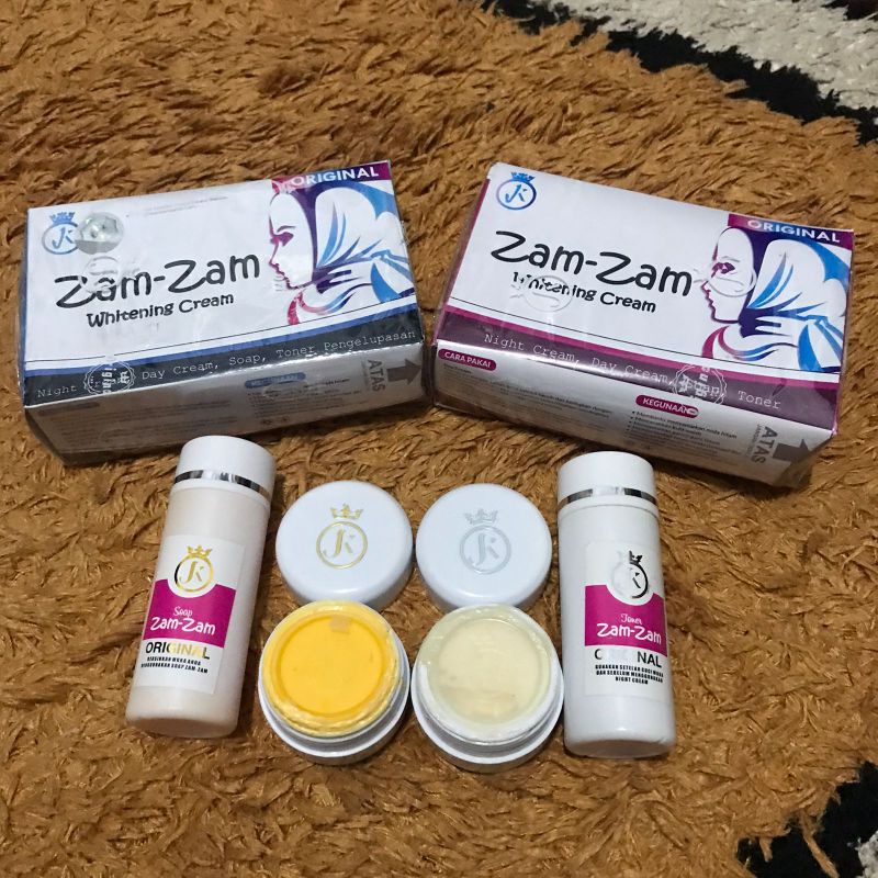 CREAM ZAM-ZAM BIRU/PINK KEMASAN HIJAB ORIGINAL/CREAM ZAMZAM