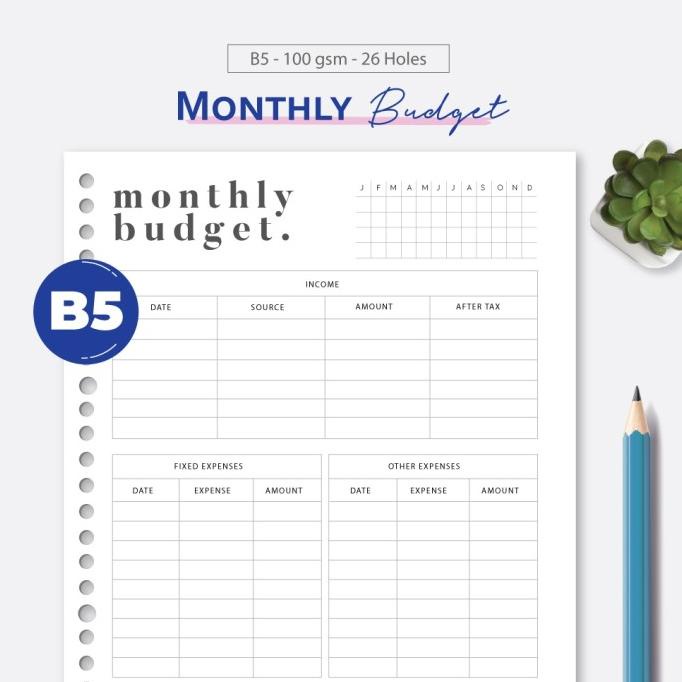 

Loose leaf B5 - Monthly Budget by bukuqu