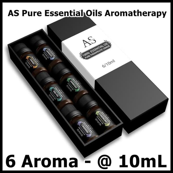 AS Pure Essential Oils Aromatherapy Diffusers 10ml 6 Pcs TSLM4