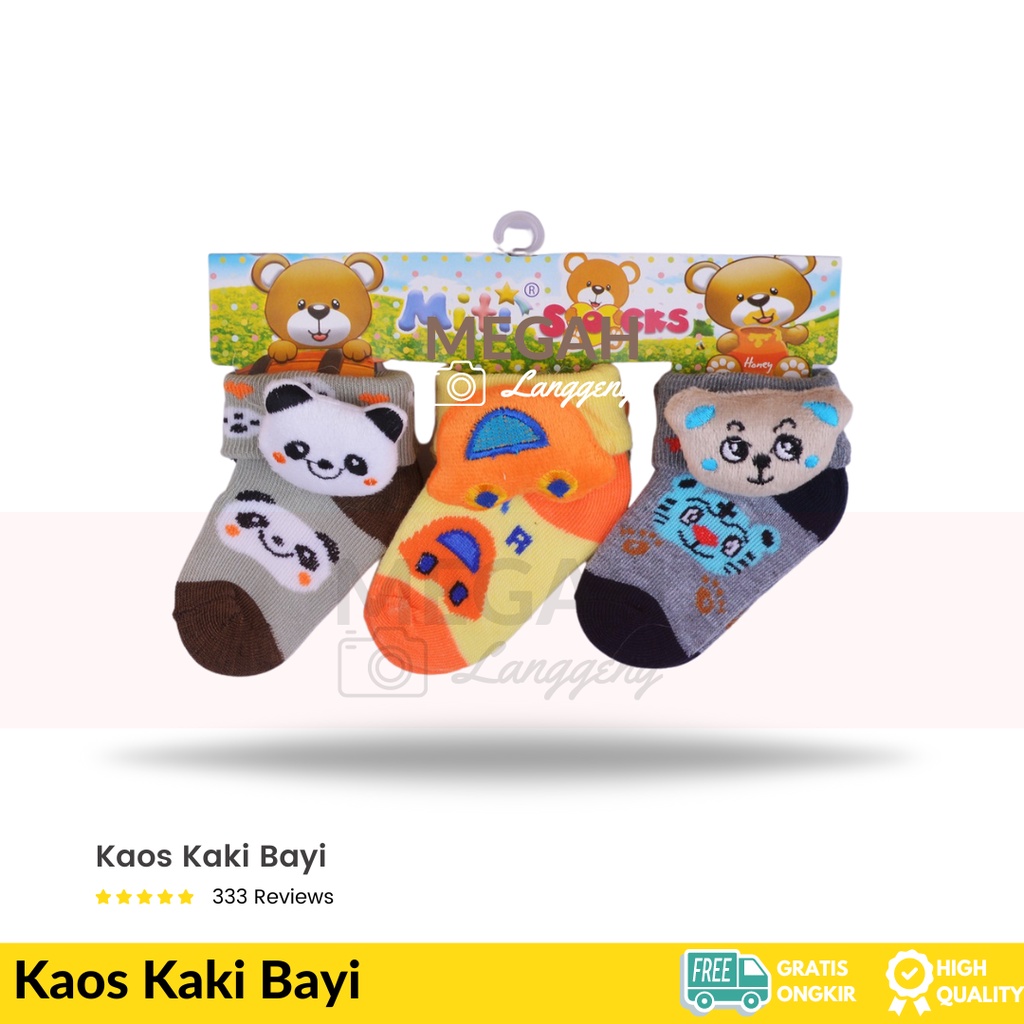 Kaos Kaki Bayi (isi 6 &amp; 12 pasang) kaos kaki bayi boneka 3D / kaos kaki baby 3in 1 motif karakter lucu - Kaus Kaki Katun Anak Untuk Bayi -Kado untuk bayi, Kaus Kaki Kartun Bayi - Kaos Kaki Bayi / Kaos Kaki Bayi isi 3 /Kaos Kaki Newborn / Kaos Kaki 3in1