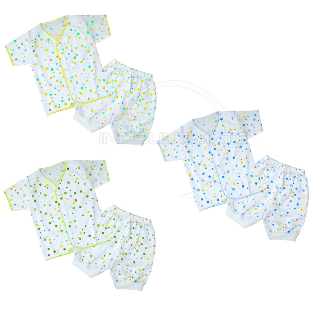 Setelan Baju Bayi + Celana Bayi Newborn Baru Lahir Motif Polkadot (0-6 Bulan) RANDOM WARNA SBJS-34WD SBJS-33WD Celana Panjang Celana Pendek bayi Baju Lengan Panjang Bayi Baju Lengan Pendek Bayi Kaos Pakaian Perlengkapan Bayi