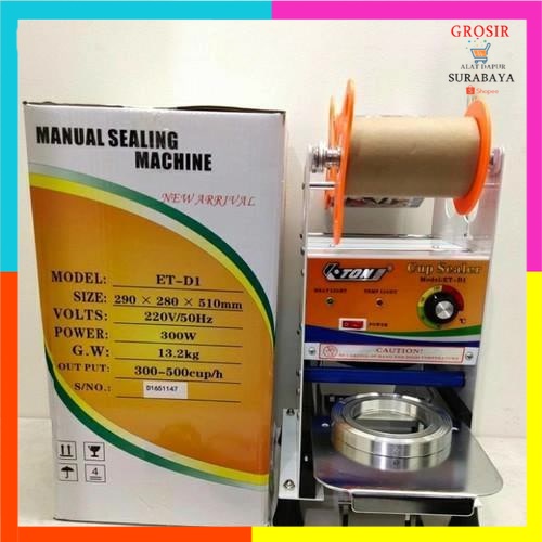 MESIN CUP SEALER ETON ET-D1 / MESIN PEREKAT GELAS PLASTIK / ETON ET-D1 (gelas 12-22oz)