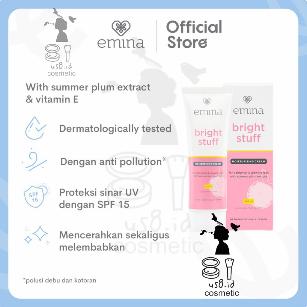 EMINA Bright Stuff Series | pencerah Emina toner face wash moisturizing tone up ACNE PRONE