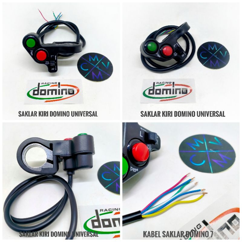 HOLDER SAKLAR KIRI MOTOR DOMINO KG15 / TOMBOL LAMPU KLAKSON SEIN UNIVERSAL