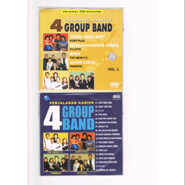 CD original 4group band legendaris nostalgia indonesia