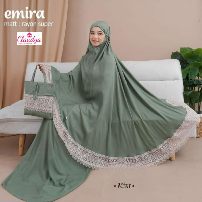 EMIRA MUKENA • ORI BY CLAUDYA (BISA COD)