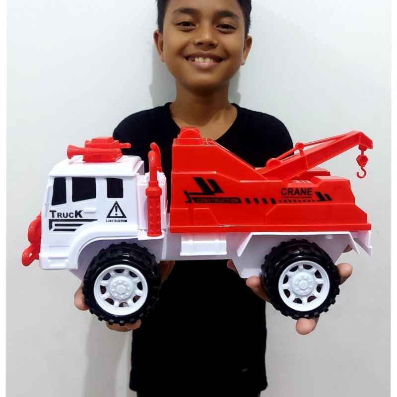 Mainan Mobil Truk Derek - Mobilan Miniatur Truck Towing Tarik Anak Laki Cowok