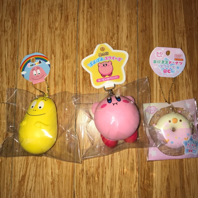 RARE BARBAPAPA, KIRBY, FUWAKYUN SQUISHY