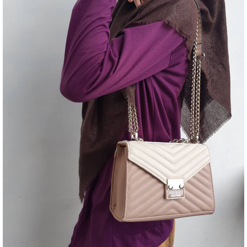 Tas GS Lynda top handle bag with long strap jinjing shoulder clutch crossbody tas pesta kondangan