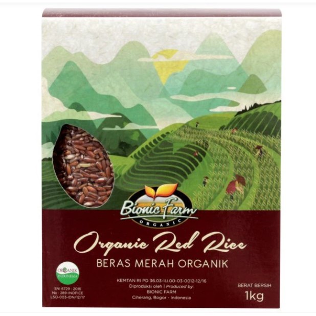 Bionic Farm Organic Red Rice 1 kg - Beras Merah Organik