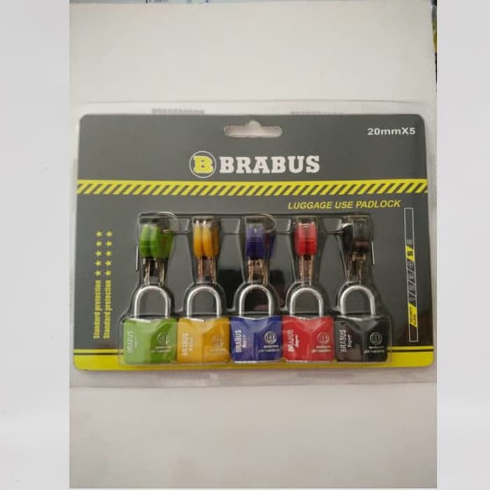 BRABUS 5 PCS GEMBOK TAS KOPER - KUNCI KOPER TRAVEL 20 MM