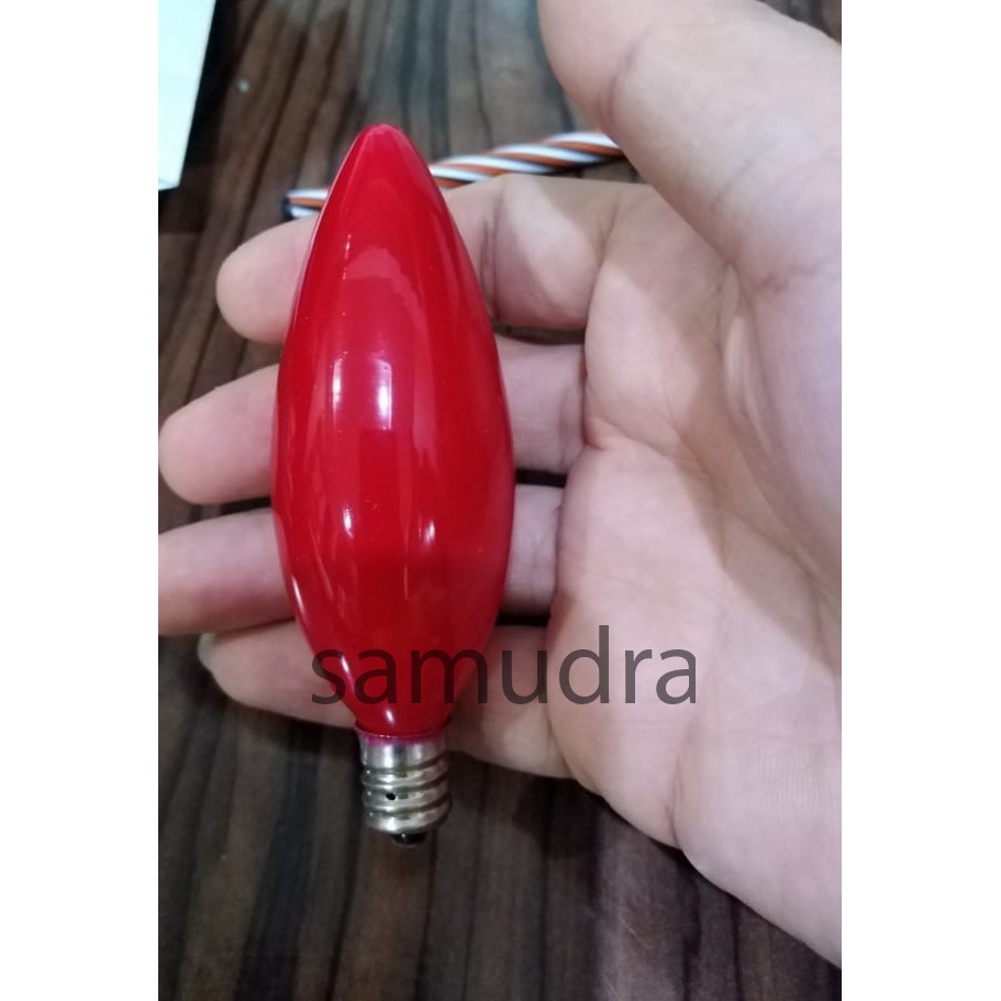 Lampu Cabe lombok bohlam LED warna merah E14 1 bh