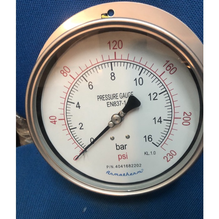Pressure gauge wiebrock 6" back connection