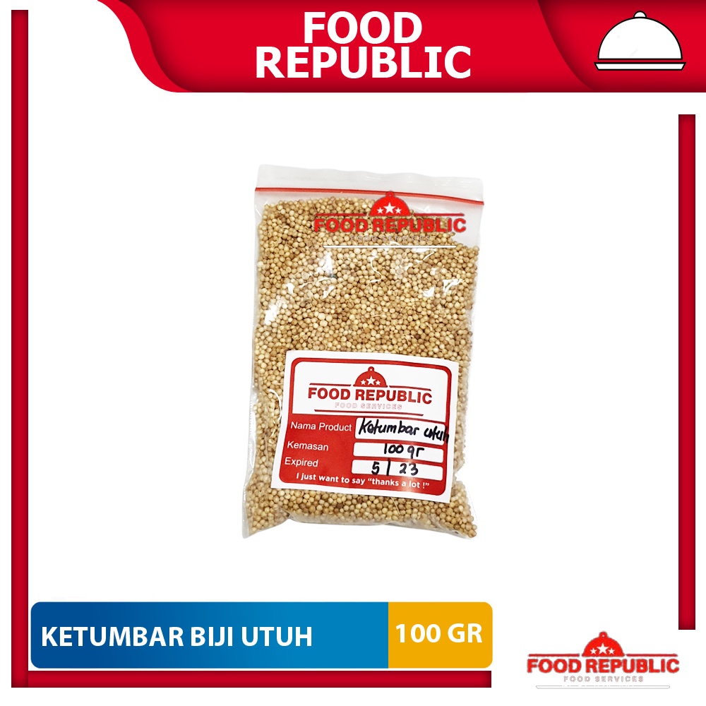 Ketumbar Biji 100 Gr Utuh Corriander Seed Utuh Kualitas Resto Halal