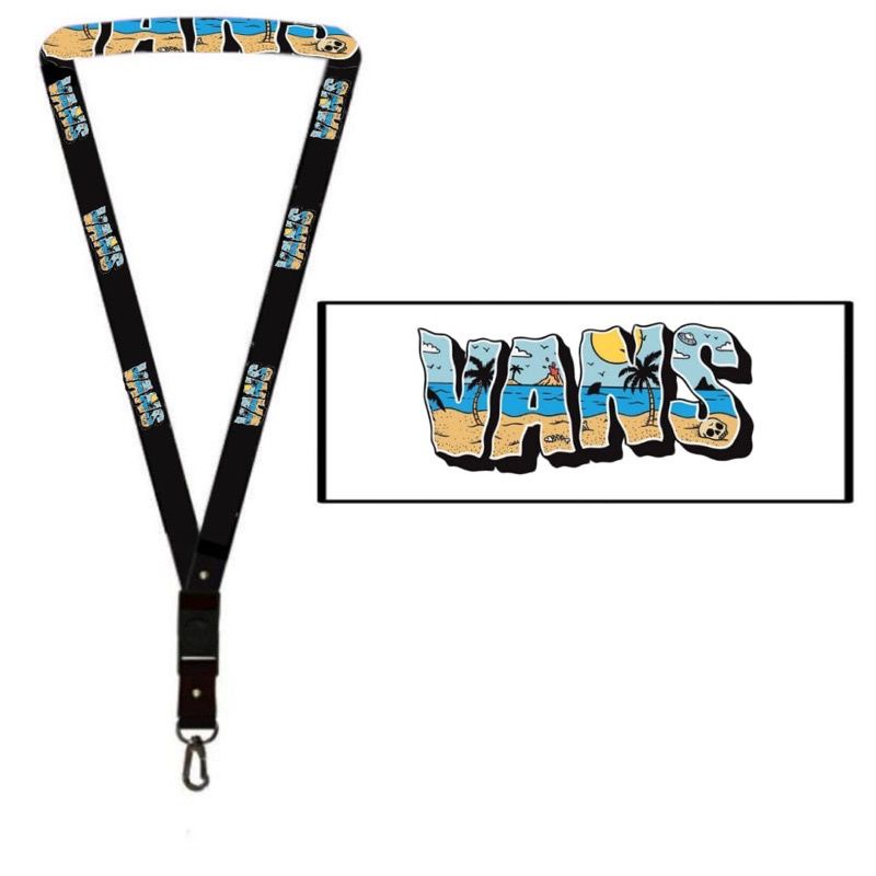 

lanyard VANS gantungan kunci band distro / tali lanyard gantungan leher id card name tag kartu nama / pods