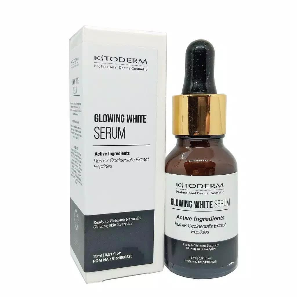 Kitoderm Glowing White SERUM 15ml Original / Serum Pemutih Wajah &amp; Anti Oksidan BPOM Aman