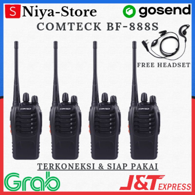 Paket Hemat 4 Unit Radio HT COMTECK BF-888s 888s (Terkoneksi) Setara Baofeng 888s